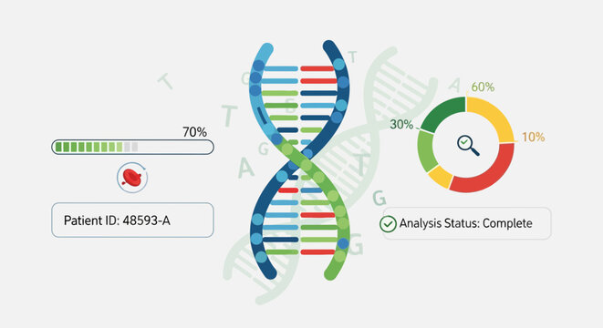 Colorful DNA Double Helix Background &ndash; Modern Genetics Science Abstract