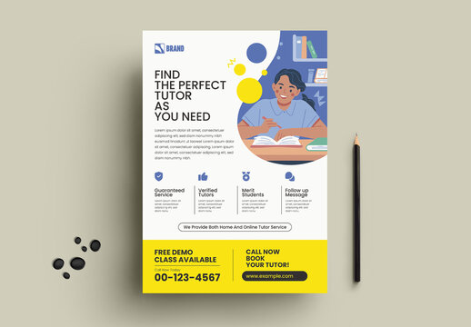 Education Flyer Template For Tutor Service