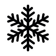 Obraz premium Snowflake silhouette black vector illustration art