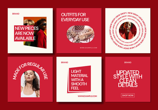 Modern Minimal Fashion Social Media Post Template Pack