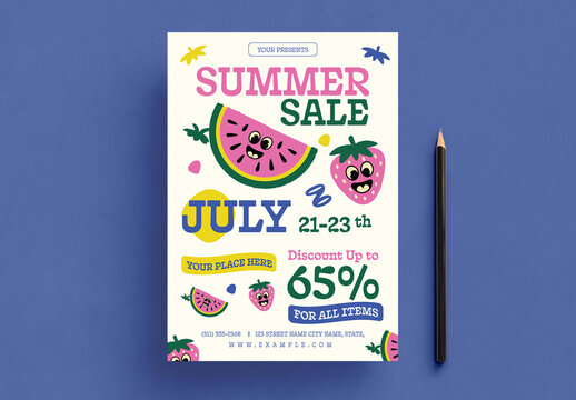 Summer Fruit Sale Design
