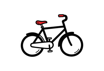 Fototapeta premium Bicycle graphic isolated on black