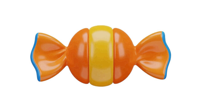 Vector illustration&nbsp;of orange and yellow hard candy on a transparent background