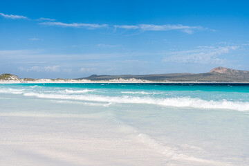 Fototapeta premium Lucky bay beach with white sand and turquoise water