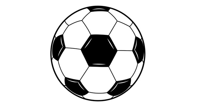 Black and white soccer ball.