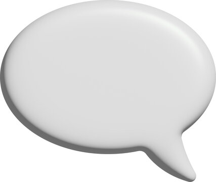 3D 입체 타원형 대화창 아이콘