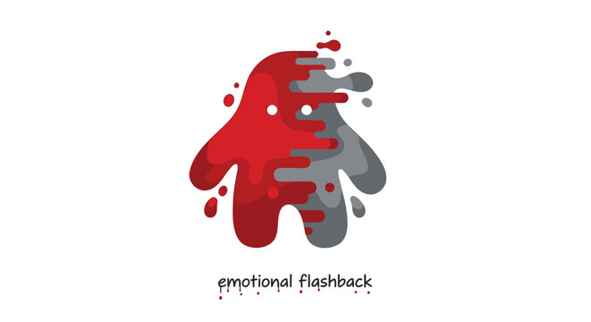 Emotional flashback, psychology concept, mental health, vector illustration