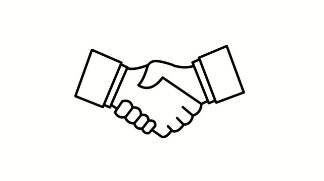 Business Handshake Hand Drawn Animation