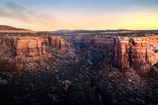Sunrise Over Ute Canyon Overlook at Colorado National Monument