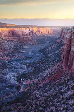 Sunrise Over Ute Canyon Overlook at Colorado National Monument
