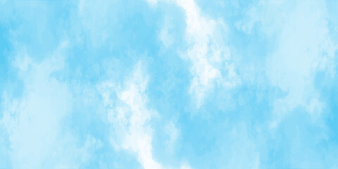 Obraz premium Soft light blue watercolor background with ethereal white clouds and misty brush strokes, abstract aesthetic texture