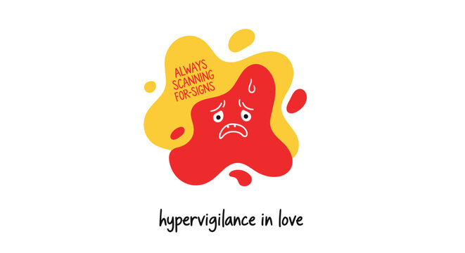 Emotional, red, abstract, love icons, relationship symbols, vector graphics