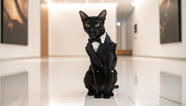 Here&rsquo;s a detailed prompt you can use for generating an image of a black cat:

**Prompt:**
"A sleek black cat with shiny fur, glowing green eyes, sitting gracefully on a wooden fence at twilight, soft 