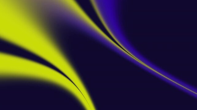 Abstract Yellow and Blue Glowing Gradient Motion Background. Seamless looping motion graphic featuring a smooth, abstract gradient of deep blue and vibrant yellow. The glowing liquid-like waves.