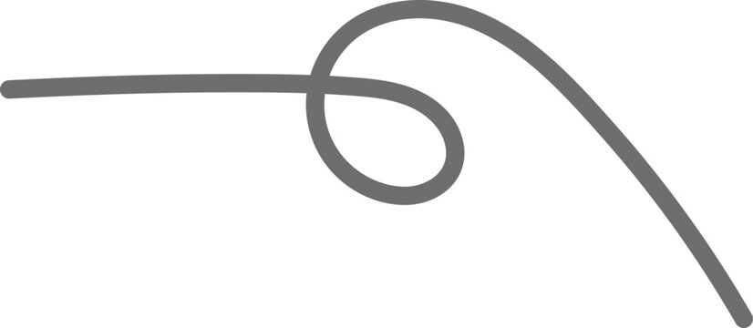 Grey line making loop and changing direction