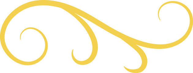 Obraz na płótnie Canvas Golden ornamental flourish design with elegant swirls