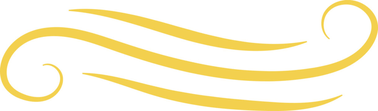 Decorative elegant golden scroll pattern design element