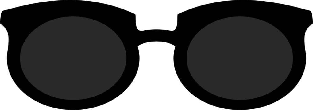 Black round frame sunglasses vector illustration
