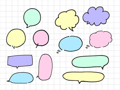 シンプルな手書きの吹き出し