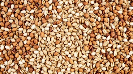Fototapeta premium Healthy food background with various birdseed and cereal grains