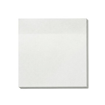 Blank white square notepad stack top view