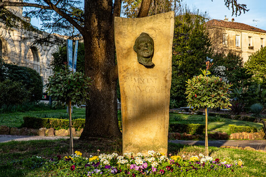 March, 10. Arles France - Arles is a city in the Provence region of southern France. famous for Van Gogh, and the ancient Rome Amphitheater