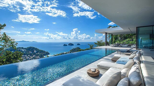 Ocean view villa with infinity pool