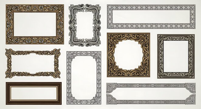 Decorative Frames Collection - Elegant Designs for Art and Display.