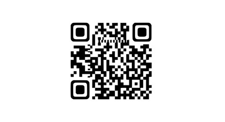 Fototapeta premium Modern digital QR code vector, isolated on white background, instant scan technology for mobile access, online payment, contactless interaction, high detail, clean design