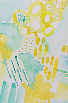 Yellow and blue patterns