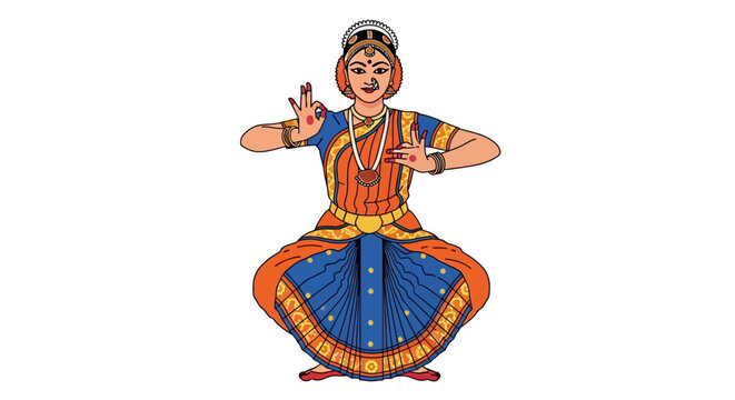 Traditional Indian Classical Dance Costume Woman.