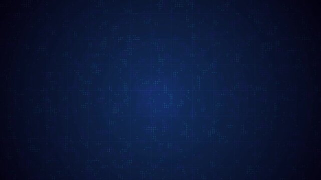 Futuristic blue digital grid background with motion dots, abstract technology network texture, professional cyber space backdrop for corporate presentation.