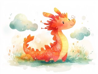 Naklejka premium Cartoon Xiaolong