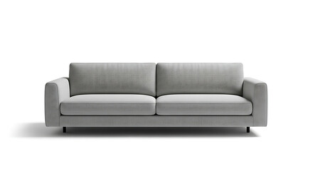 Naklejka premium Modern fabric sofa isolated on clean background e-commerce style
