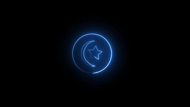 Crescent a n Crescent and stard star icon 
