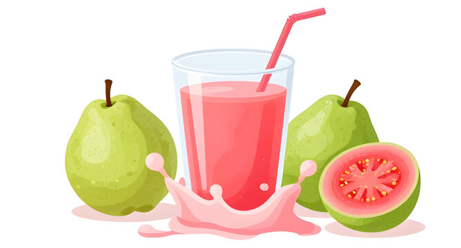 guava illustration, guava fruit, tropical fruit, exotic fruit, juicy guava, guava juice, juice splash, water splash, liquid splash, guava splash, fresh guava, ripe guava, organic fruit, natural fruit,