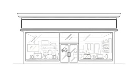 Storefront with Large Window Display. © aviin