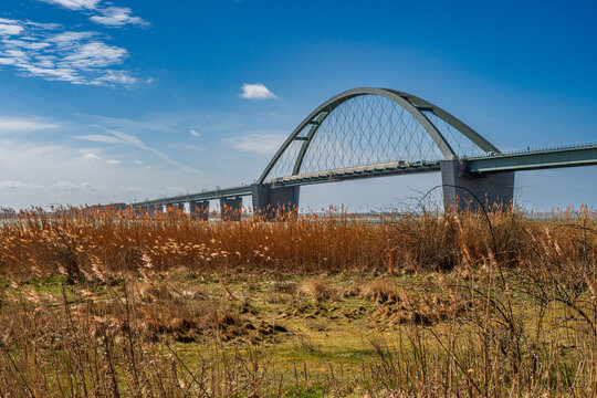 Die Fehmarnsundbr&uuml;cke auf der Ostseeinsel Fehmarn