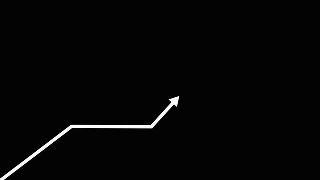 Hand drawn arrow, sketch arrow isolated on black