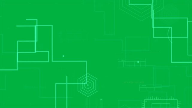 Cyan HUD starting drawing grid scaling hex blinking 191