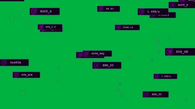 Edge labels entering nodes linking settling focusing AUTH_REQ showing network status on transparent