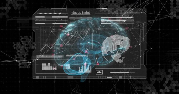 AI engine initiating scan, hologram brain pulsing while HUD panels updating for diagnosis