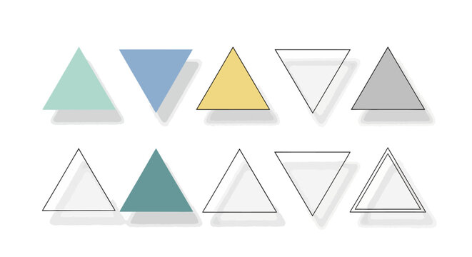 Collection of various triangle shapes.