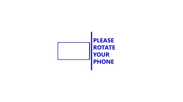Please rotate your phone graphic instruction for vertical video viewing horizontal orientation. Rotate phone instruction concept for screen adjustment. Rotate phone instruction .