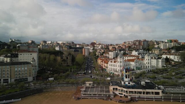 Aerial view of the City of Santander in Spain