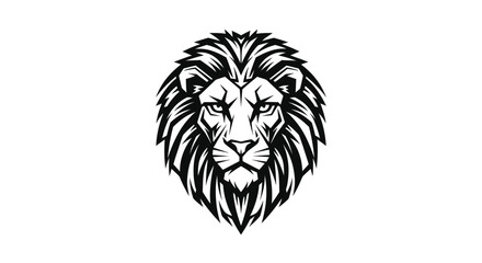 Obraz premium Stylized Lion Head Logo Design - Majestic Animal Symbol