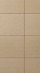 Fototapeta premium Textured beige stone wall facade with horizontal and vertical grout lines creating a modern architectural background