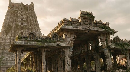 Naklejka premium Arunachaleswarar Temple (also known as Annamalaiyar Temple), a massive Hindu temple complex dedicated to Lord Shiva, located in Tiruvannamalai, Tamil Nadu, India