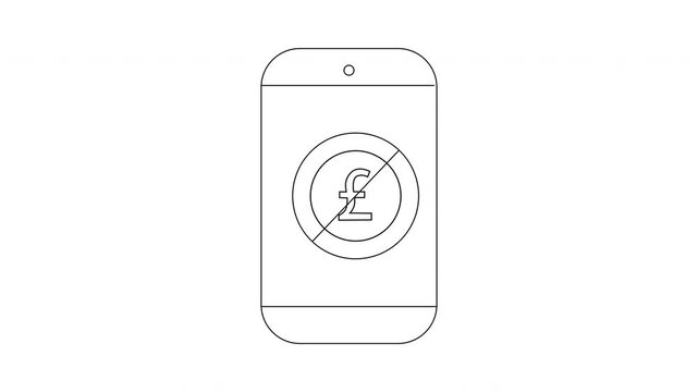 No Mobile Payments Icon Animation - Financial Restrictions.