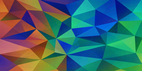 Fototapeta premium Abstract geometric mosaic with dynamic shapes and vibrant colors, exuding a sense of modernity and artistic flair. 